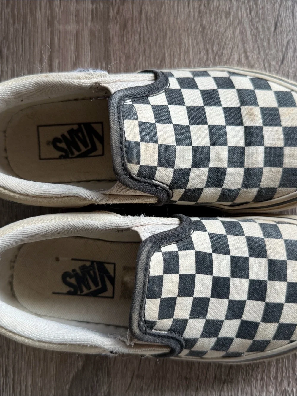Vans Kids Checkerboard Slip-On Sneakers - Black & White